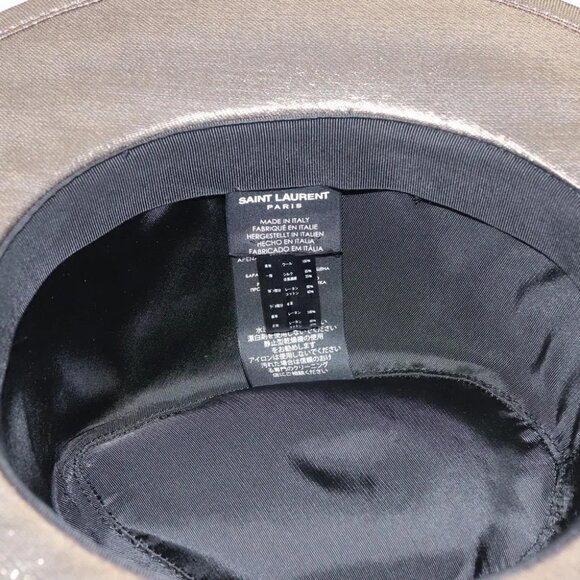 SAINT LAURENT Hat Canvas Gold Tone - Picture 8 of 15